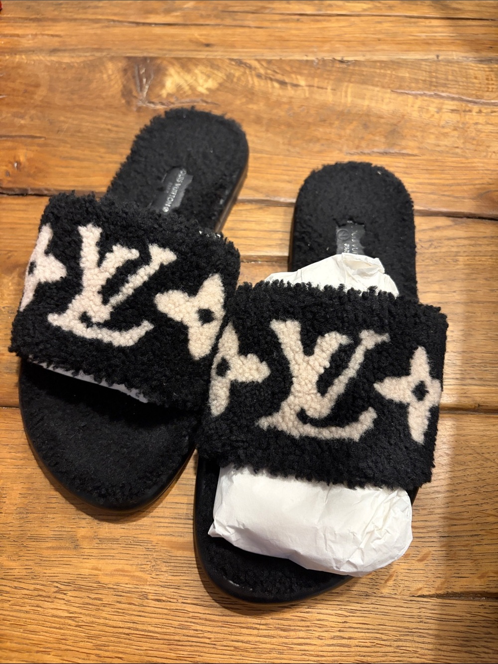 Louis Vuitton Shearling Mules